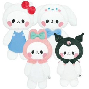 Sanrio 三麗鷗 x 麻糬熊貓 絨毛造型筆袋 (站姿款) Kitty 美樂蒂 酷洛米 大耳狗