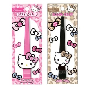 Sanrio 三麗鷗 Hello Kitty 造型塑膠長髮夾 (豹紋款)