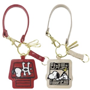 史努比 皮質造型鑰匙圈