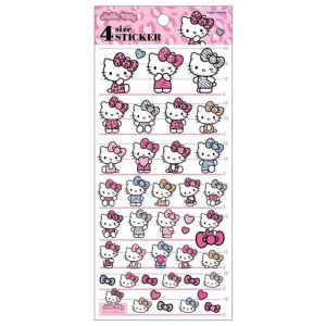 Sanrio 三麗鷗 Hello Kitty 造型貼紙組 (粉豹紋款)