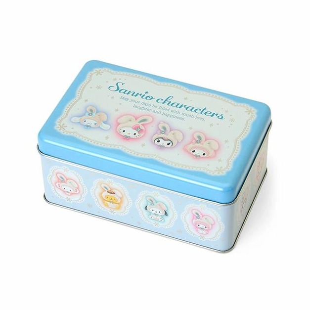 【限購】Sanrio 三麗鷗 方型鐵盒 (雪兔 聖誕星願)