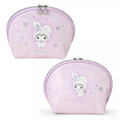 【限購】Sanrio 三麗鷗 皮質半圓辣練化妝包 (雪兔 聖誕星願) Kitty 美樂蒂 雙子星 大耳狗_5
