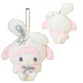 【限購】Sanrio 三麗鷗 絨毛玩偶吊飾 (雪兔 聖誕星願) Kitty 美樂蒂 大耳狗 酷洛米_2