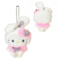 【限購】Sanrio 三麗鷗 絨毛玩偶吊飾 (雪兔 聖誕星願) Kitty 美樂蒂 大耳狗 酷洛米_1