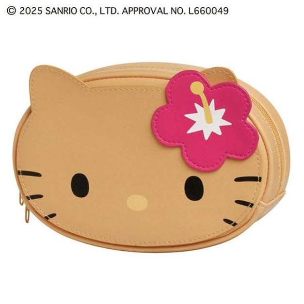 Sanrio 三麗鷗 Hello Kitty 皮質造型拉鍊化妝包 (千禧Y2K)