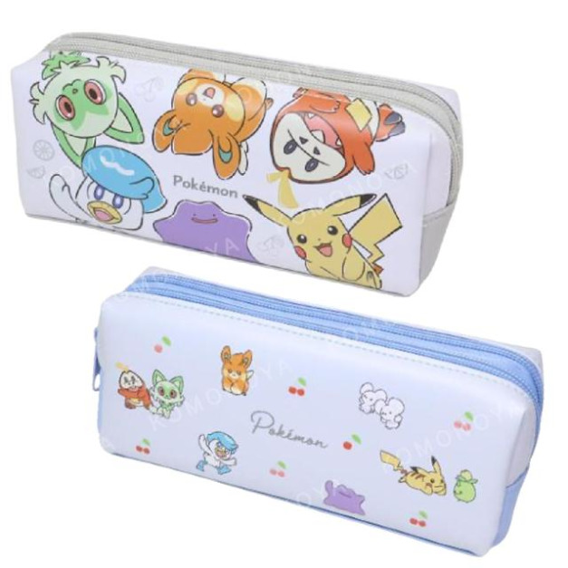 寶可夢 皮質方形雙拉鍊筆袋 (集合款)
