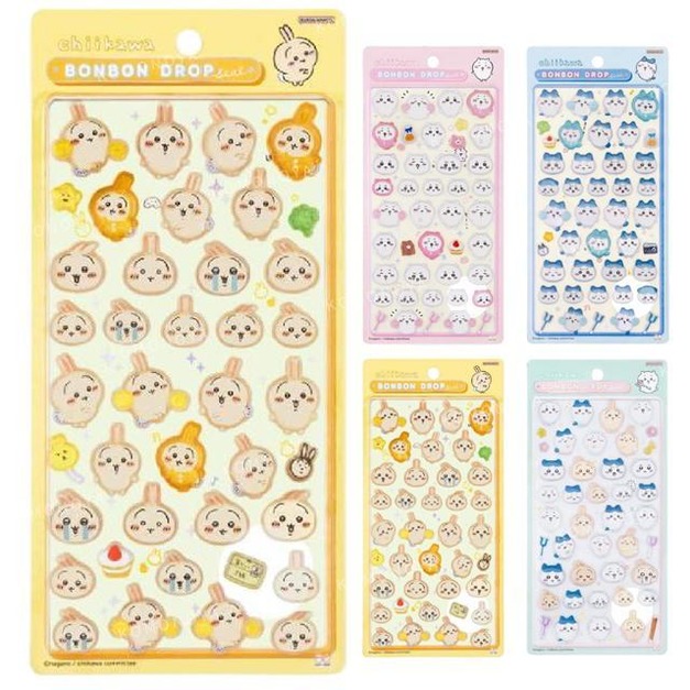 Chiikawa 吉伊卡哇 PVC水晶泡泡貼紙組 (動作款) 吉伊 小八 兔兔