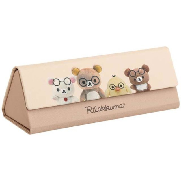 San-X 拉拉熊 皮質三角眼鏡盒 (集合眼鏡款)