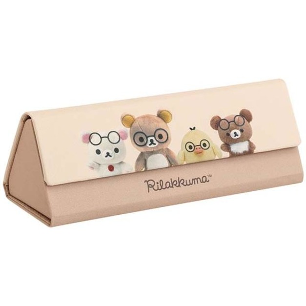 San-X 拉拉熊 皮質三角眼鏡盒 (集合眼鏡款)