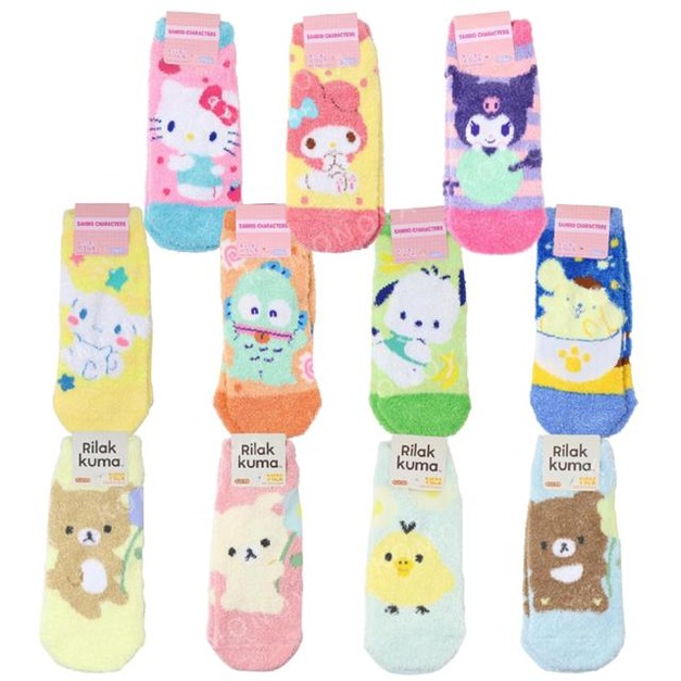 Sanrio 三麗鷗 拉拉熊 成人絨毛短襪 23-25cm