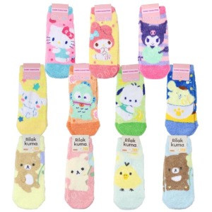 Sanrio 三麗鷗 拉拉熊 成人絨毛短襪 23-25cm