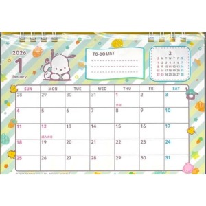 Sanrio 三麗鷗 帕恰狗 2026 線圈迷你桌曆 (銅板小物)