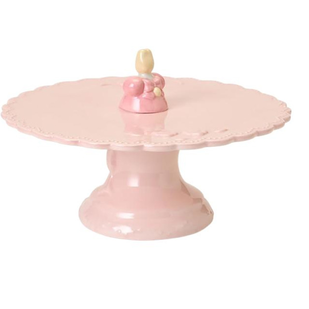 ▲預購特價 Sanrio 三麗鷗 兔媽媽 陶瓷高腳點心盤 (田園碎花風格)