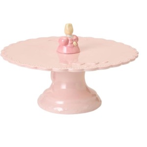 ▲預購特價 Sanrio 三麗鷗 兔媽媽 陶瓷高腳點心盤 (田園碎花風格)