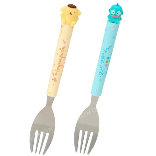 Sanrio 三麗鷗 造型不鏽鋼叉子 (坐姿款) 布丁狗 人魚漢頓