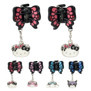 ▲預購特價 Sanrio 三麗鷗 迷你造型鯊魚夾2入組 (暗夜蝴蝶) Kitty 美樂蒂 酷洛米 大耳狗