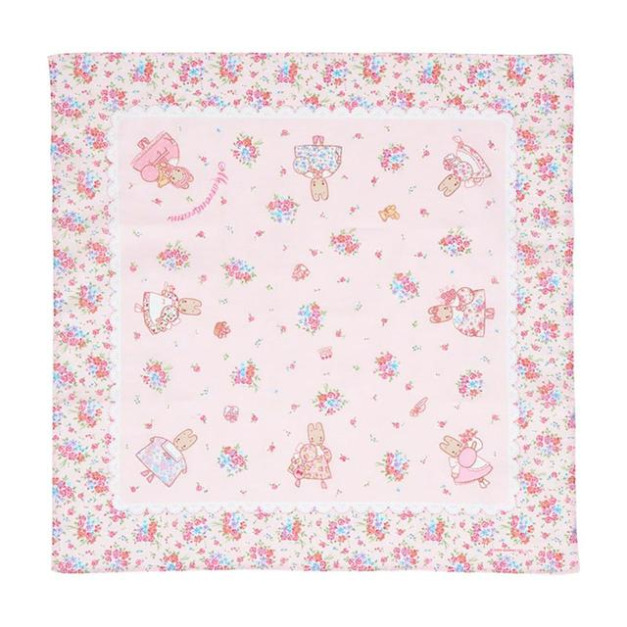 ▲特價 Sanrio 三麗鷗 兔媽媽 純棉手帕 40x40cm (田園碎花風格)