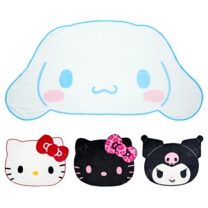 Sanrio 三麗鷗 絨毛大臉薄毯 (冬日特輯) Kitty 酷洛米 酷洛米