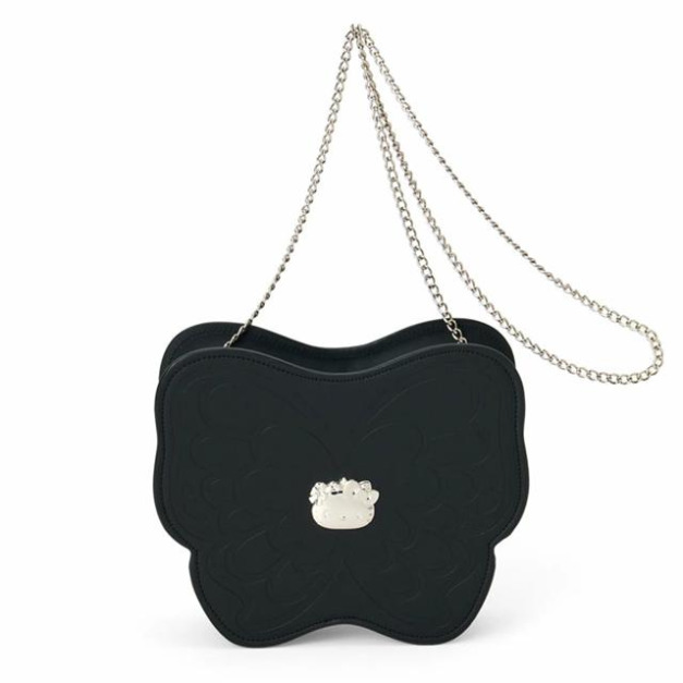 ▲特價 Sanrio 三麗鷗 皮質造型斜背包 (暗夜蝴蝶)