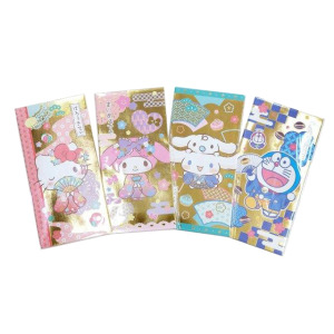 Sanrio 三麗鷗 哆啦A夢 直式燙金紅包袋2入組 (4款隨機出貨) Kitty 美樂蒂 大耳狗