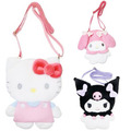 Sanrio 三麗鷗 絨毛造型玩偶斜背包 (全身款) Kitty 美樂蒂 酷洛米