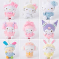 ▲特價 Sanrio 三麗鷗 絨毛玩偶吊飾 (睡衣派對) Hello Kitty 花小兔 Charmmy_1