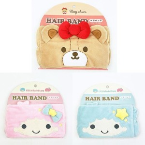 Sanrio 三麗鷗 絨毛造型髮帶 (大臉款) Kiki Lala 雙子星 Tiny Chum