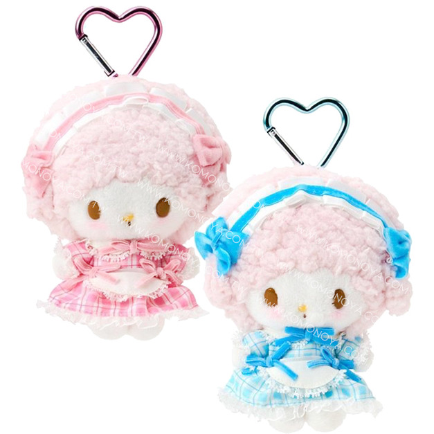 Sanrio 三麗鷗 Piano 彼安諾 愛心扣絨毛玩偶吊飾 (甜美女僕款)