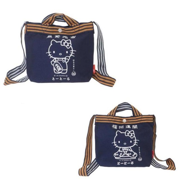Sanrio 三麗鷗 Hello Kitty x ROOTOTE 手提斜背兩用包 (吉祥話)