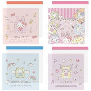 Sanrio 三麗鷗 迷你便條本 100枚入 (動物裝扮款) Kitty 大集合 酷洛米 大耳狗
