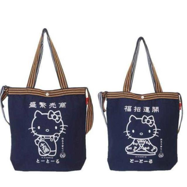 Sanrio 三麗鷗 Hello Kitty x ROOTOTE 手提斜背兩用直立式背包 (吉祥話)