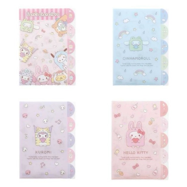 Sanrio 三麗鷗 A4五層資料夾 (動物裝扮款) Kitty 大集合 酷洛米 大耳狗