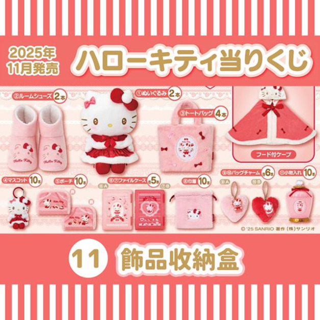【一番賞拆售】▲特價 Sanrio 三麗鷗 Hello Kitty 造型飾品盒 (冬日暖心粉紅系列)