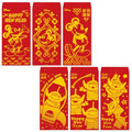 迪士尼 直式燙金紅包袋3入組 (動作款) 米奇 三眼怪