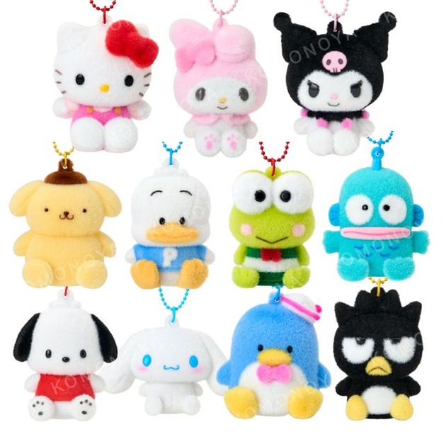 Sanrio 三麗鷗 植絨造型公仔吊飾 (經典款) Kitty 布丁狗 山姆企鵝 漢頓 貝克鴨