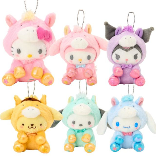 ▲特價 Sanrio 三麗鷗 絨毛玩偶吊飾 (馬年特輯) Kitty 美樂蒂 布丁狗 大耳狗