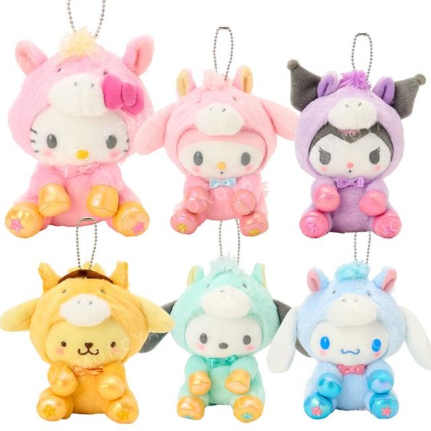 ▲特價 Sanrio 三麗鷗 絨毛玩偶吊飾 (馬年特輯) Kitty 美樂蒂 布丁狗 大耳狗