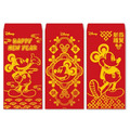 迪士尼 直式燙金紅包袋3入組 (動作款) 米奇 三眼怪_1