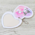 Sanrio 三麗鷗 美樂蒂 酷洛米 愛心造型隨身鏡吊飾 (粉彩樂園)_2