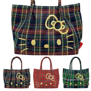 Sanrio 三麗鷗 x ROOTOTE Hello Kitty 手提袋 (格紋大臉款)