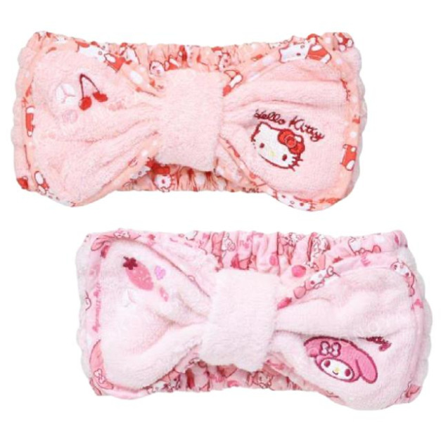 Sanrio 三麗鷗 絨毛造型吸水髮帶 (蝴蝶結款) Kitty 美樂蒂