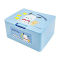 Sanrio 三麗鷗 帕恰狗 彈蓋式小物方形收納盒 (藍款)
