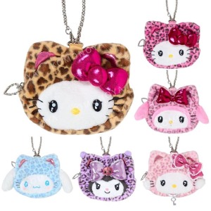 ▲特價【限購】Sanrio 三麗鷗 絨毛造型零錢包吊飾 (豹紋少女貓) Kiitty 美樂蒂 大耳狗
