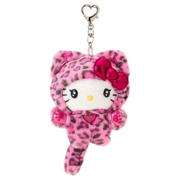 ▲特價【限購】Sanrio 三麗鷗 Hello Kitty 絨毛玩偶吊飾 粉 (豹紋少女貓)