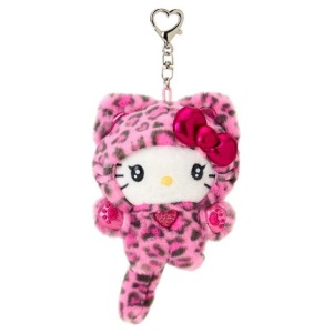 ▲特價【限購】Sanrio 三麗鷗 Hello Kitty 絨毛玩偶吊飾 粉 (豹紋少女貓)