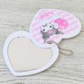 Sanrio 三麗鷗 美樂蒂 酷洛米 愛心造型隨身鏡吊飾 (粉彩樂園)_4