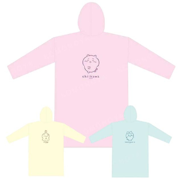 Chiikawa 吉伊卡哇 成人輕便雨衣 (動作款) 吉伊 烏薩奇 小八