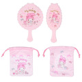 Sanrio 三麗鷗 手持鏡梳組附收納袋 Kitty 美樂蒂 大耳狗 酷洛米_2