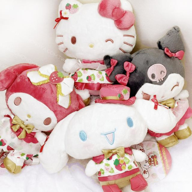 ▲特價【限購】Sanrio 三麗鷗 絨毛玩偶娃娃 (草莓新聞50週年) Hello Kitty 美樂蒂 大耳狗