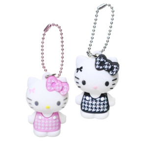 Sanrio 三麗鷗 Hello Kitty PVC造型鑰匙圈 (千鳥格)